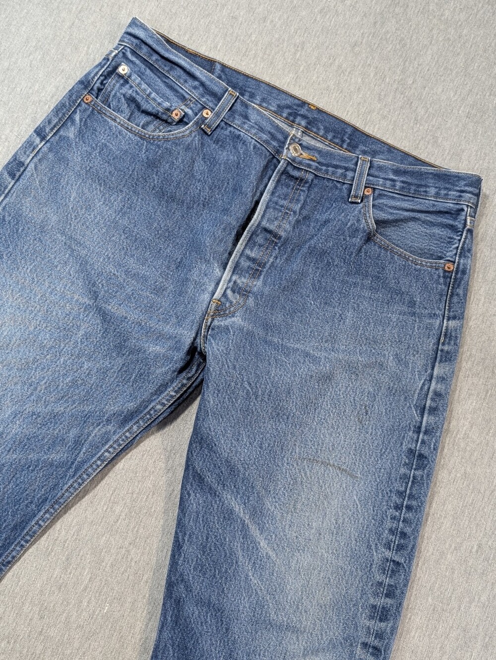 Vintage Levi's 501 Straight Jeans Men's 38 X 38 Blue Button Fly 1990's